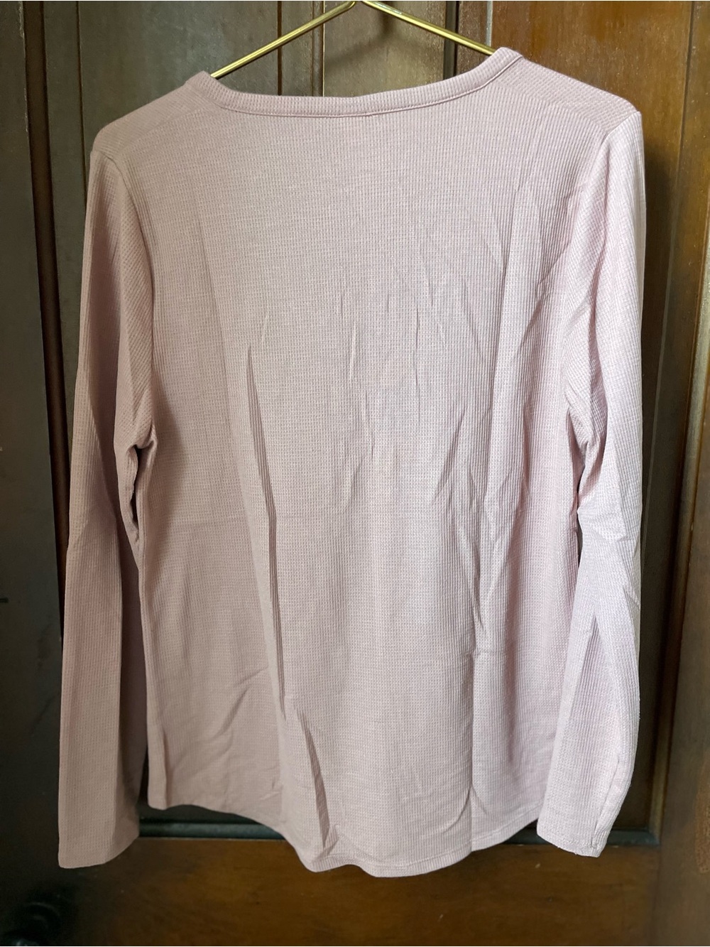 Fabletics women's large long sleeve pink henley top - Picture 6 of 6